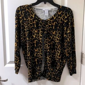 GRACE Leopard Women's Cardigan Size Medium
